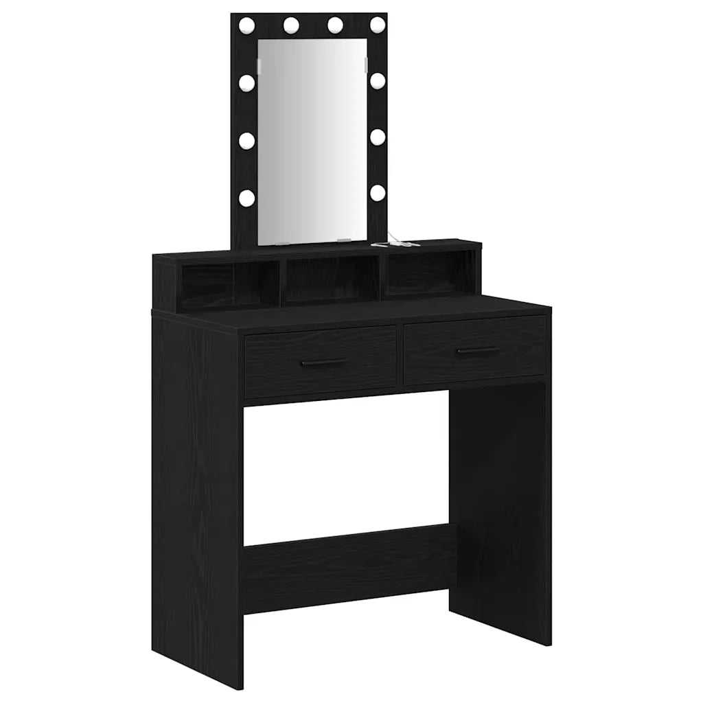 Tavolo da Trucco Nero 79 x 41 x 140 cm Legno ingegnerizzato 865164