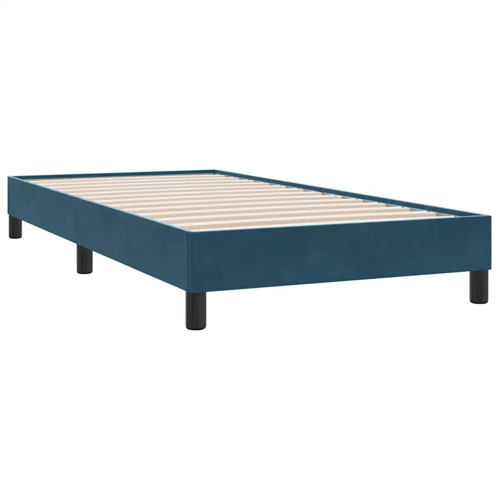 Letto a Molle con Materasso e LED Blu Scuro 80x210 cm Velluto 3317149