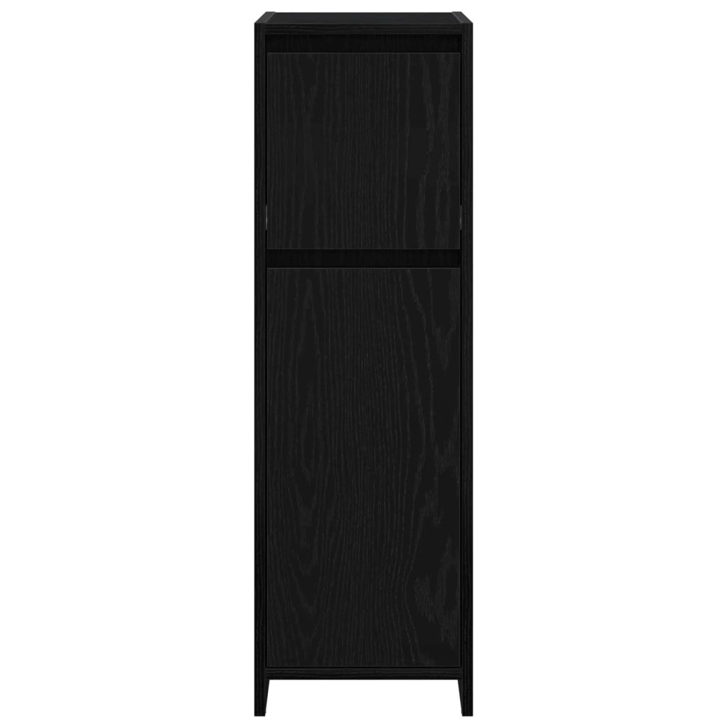 Mobile da Bagno Rovere Nero 30 x 30 x 95 cm Legno multistrato 862504