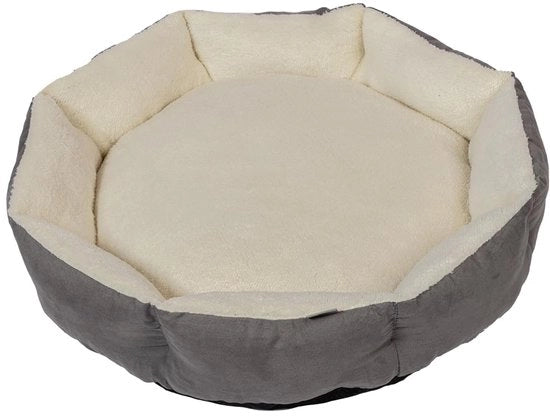 Letto per cani imbottito, Dimensioni M, 62 x 60 x 16 cm, Letto per cani ondulato con pelle artificiale, Lavabile in lavatrice