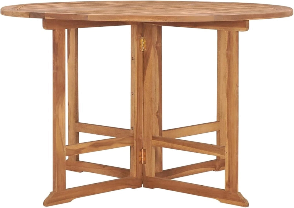 LAPOOH Set da pranzo da giardino pieghevole, set da 5 pezzi, tavolo e sedie da giardino, mobili da giardino, giardino, set da giardino, terrazza esterna, mobili da giardino in teak