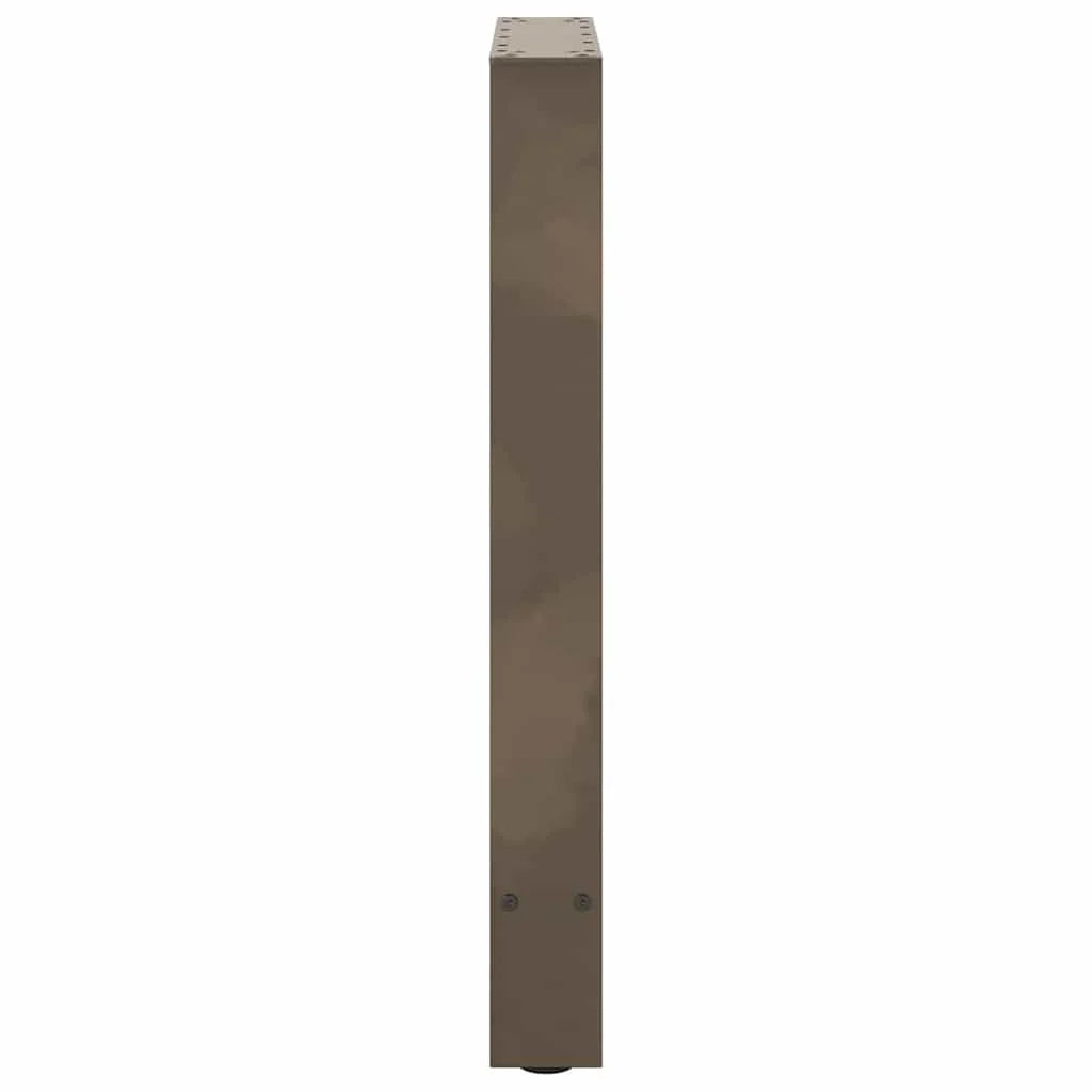 Set di 2 gambe per tavolo da pranzo in acciaio naturale 50 x 72-73 cm robuste design moderno 02_0057543