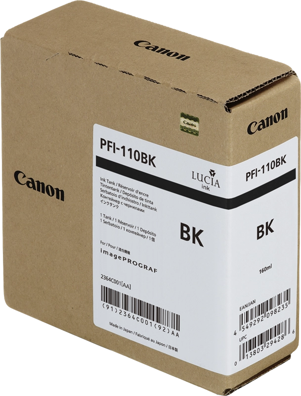 Canon PFI-110BK cartuccia d'inchiostro Originale Nero