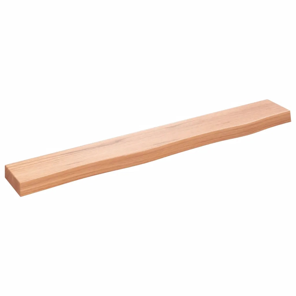 Ripiano Muro | Scaffale a Parete | Mensole Parete Marrone Chiaro 80x10x4 cm Massello Rovere Trattato