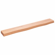 Ripiano Muro | Scaffale a Parete | Mensole Parete Marrone Chiaro 80x10x4 cm Massello Rovere Trattato