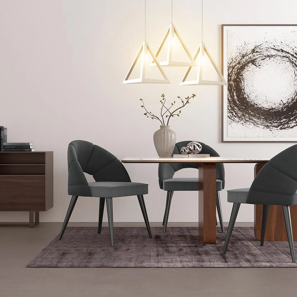 Lampadario Lampada Sospensione Piramide 30cm Design Moderno Paralume Bianco