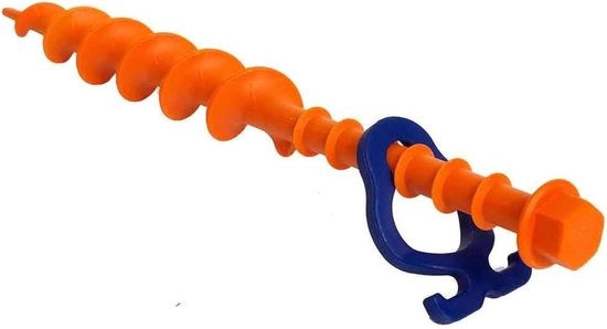 Haring a spirale lunga (L) - confezione da 2 pezzi con accessori per campeggio