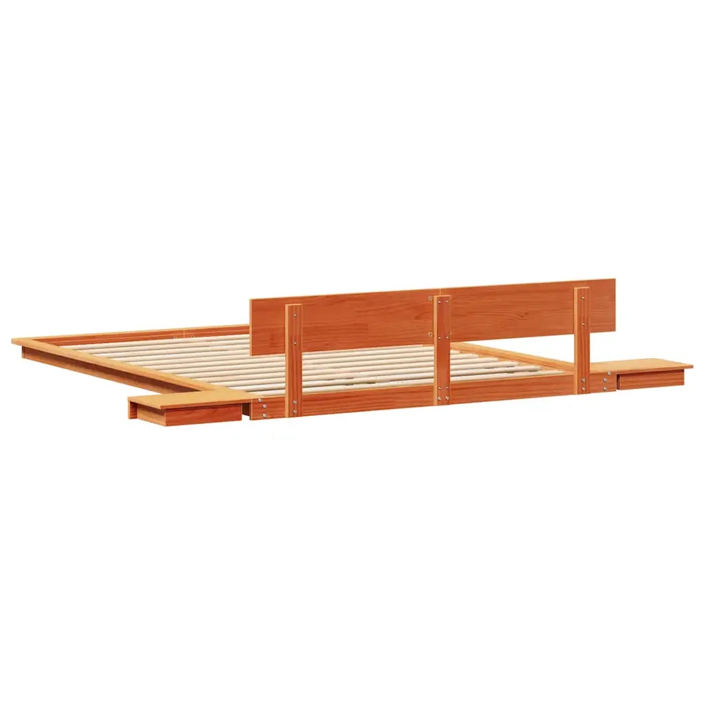 Struttura del letto Marrone 160 x 200 cm legno