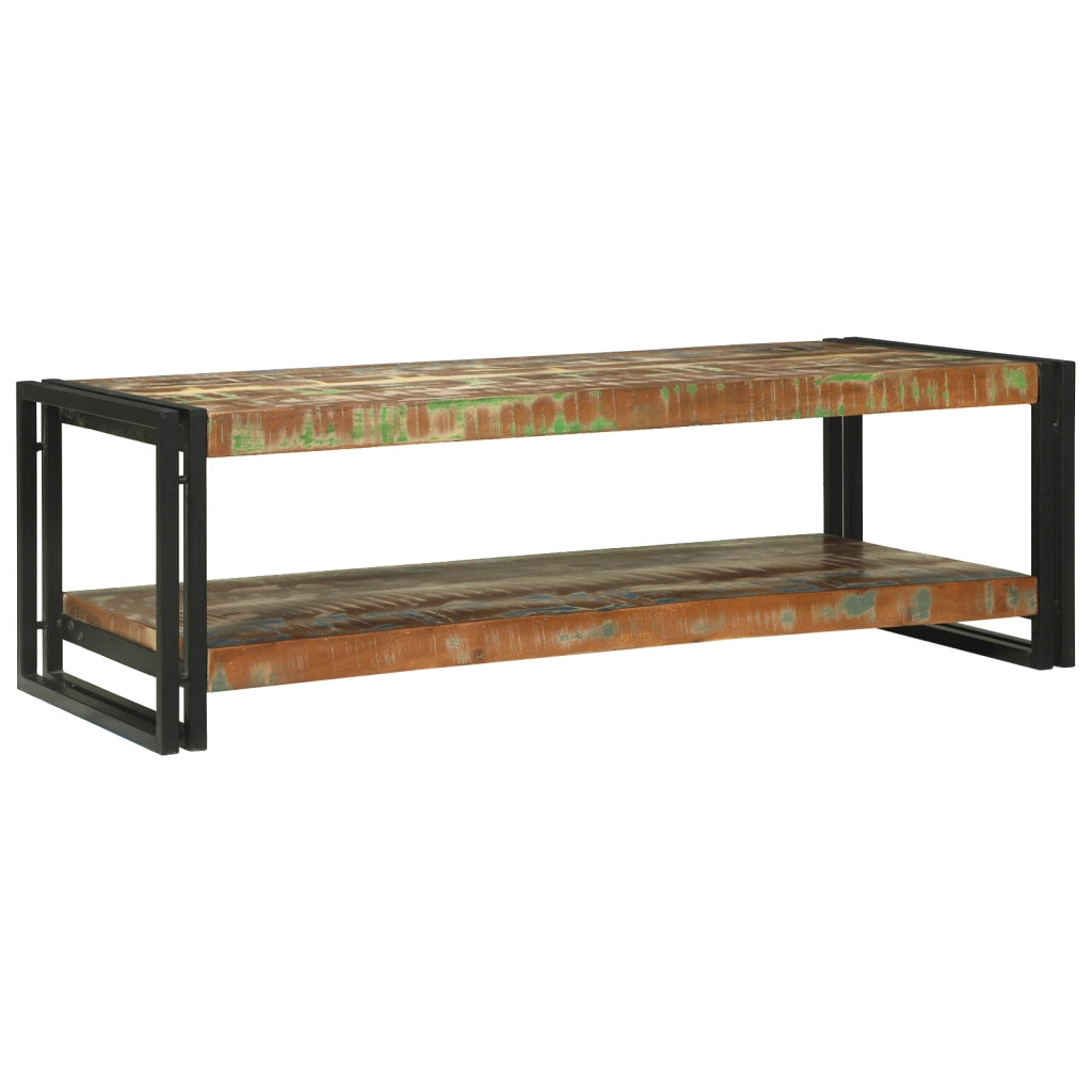 Tavolino da caffÃ¨ Multicolore 120x50x38 cm in Legno Massello di Recupero