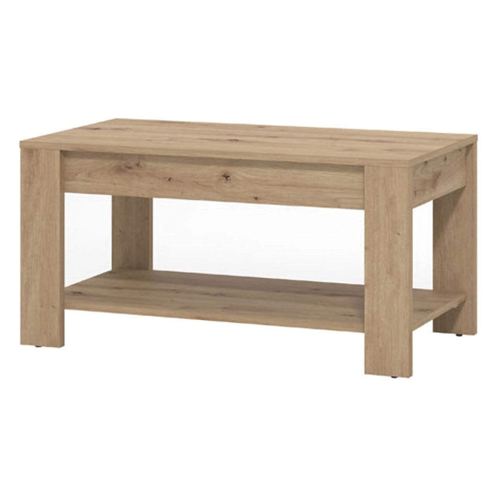 Signa, Tavolino da Salotto un Vano, 90x49.5x45.5h cm Marrone Rovere Nodi