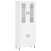 Credenza | Madia | Buffet da pranzo | Armadio da pranzo Bianca 69,5x34x180 cm in Legno Multistrato