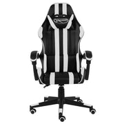 Sedia da Ufficio | Sedia da Gaming Nero e Bianco in Similpelle