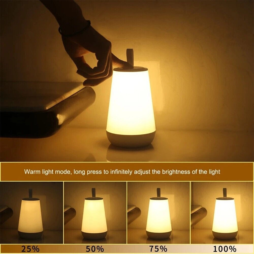 Lampada Notturna a LED da Tavolo Luce Calda dimmerabile e RGB touch ricarica USB