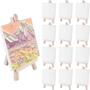 Mini set di cavalletti in legno - ideale per dipingere e decorare - 12 pezzi - legno