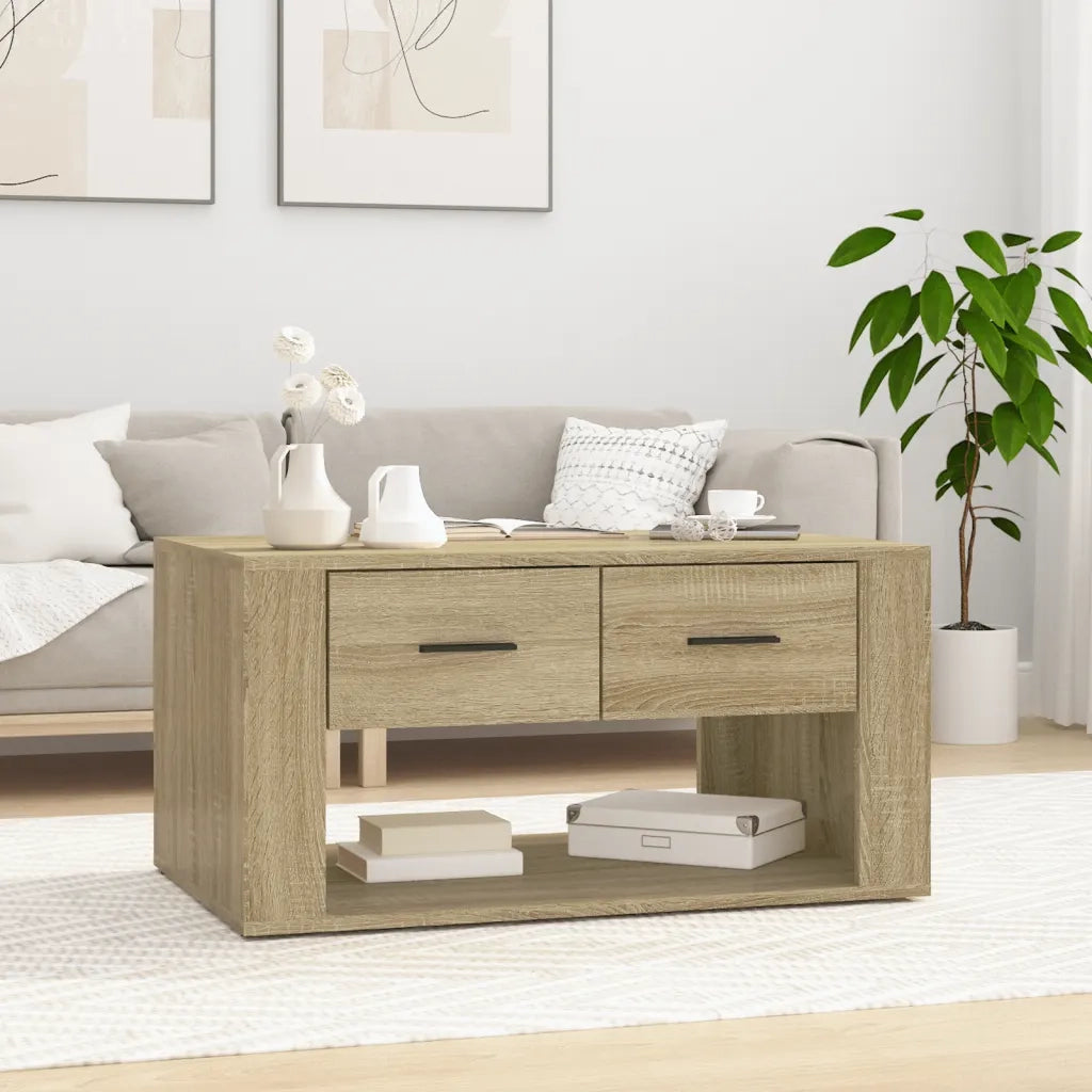 Tavolino da Salotto Rovere Sonoma 80x50x40 cm Legno Multistrato 816531