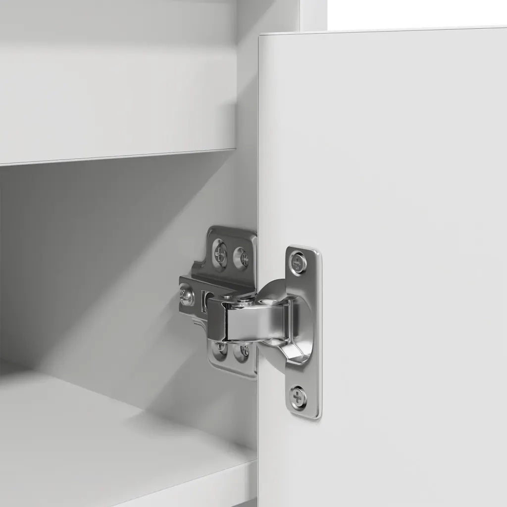 Scarpiera Bianca 57x34x76 cm in Legno Multistrato 861868
