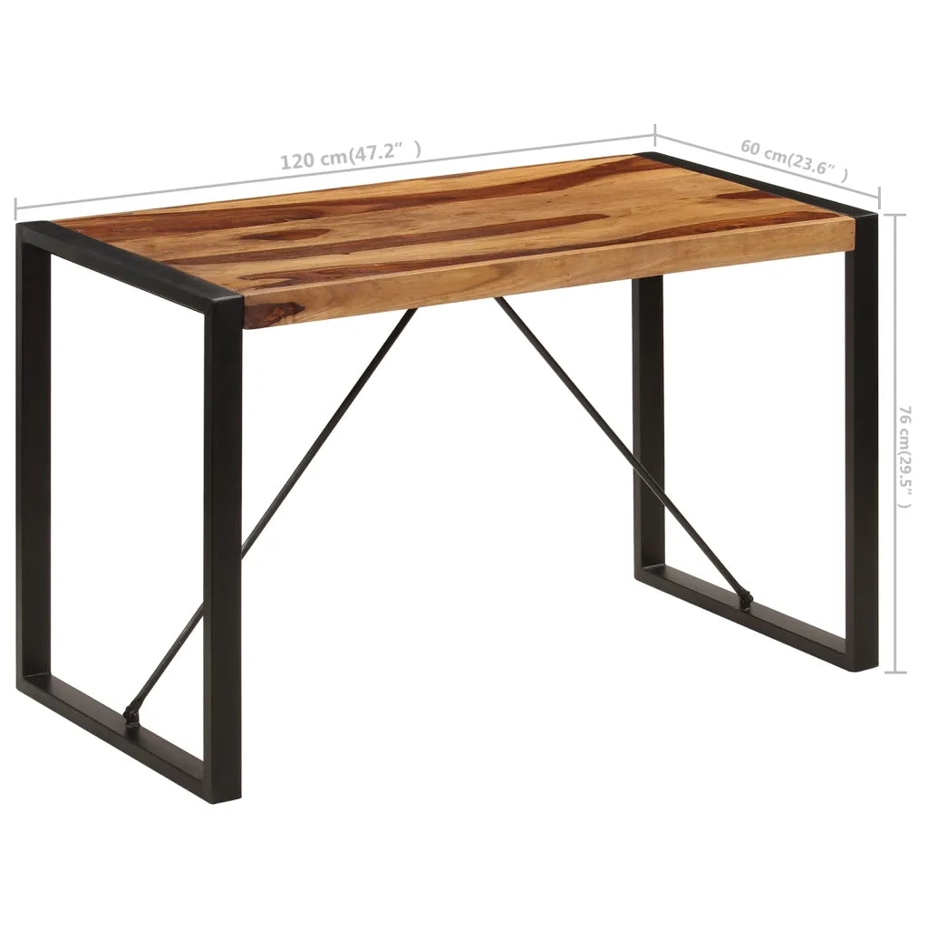 Tavolo da Pranzo | Tavolo da cucina 120x60x76 cm in Legno Massello di Acacia