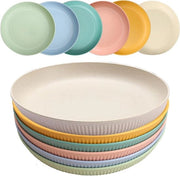 Piatti in Plastica da 23 cm Piatti da Pranzo Riscaldabili e Riciclabili per Picnic e Cucina all'Aperto, Profondi e Resistenti ai Colpi.