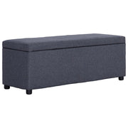 Panca con vano contenitore 116 cm poliestere grigio scuro 02_0010965