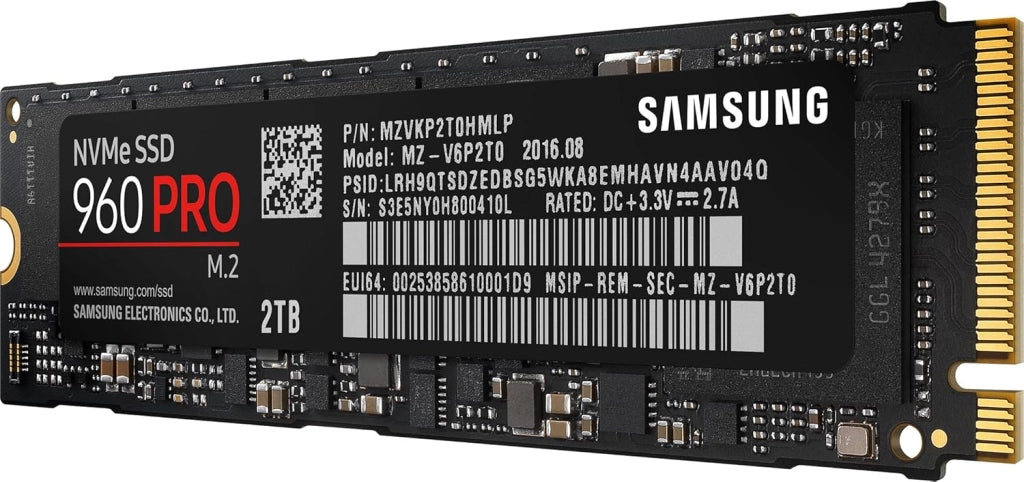 MZ-V6P2T0BW SSD 960 PRO, 2 TB, NVMe, Nero/Rosso