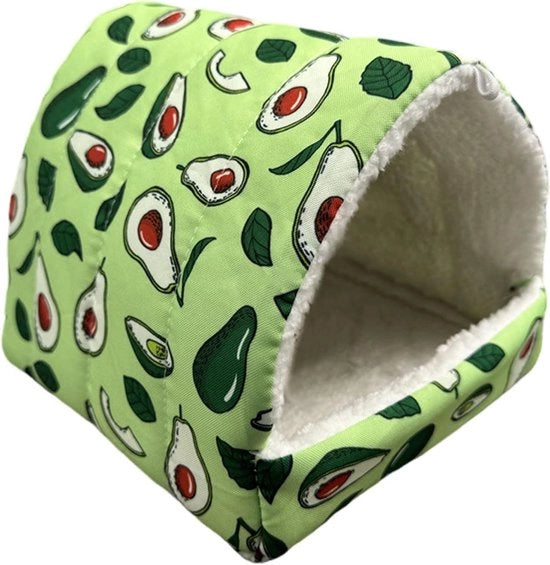 Casa per cavia 1 pacchetto (19 x 19 cm) piccolo rifugio per animali domestici con cuscino rimovibile - Verde