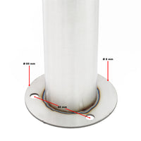 Cassetta postale condominiale autoportante, 8 posti, acciaio inox, 945 x 270 x 1500 mm, 2 moduli