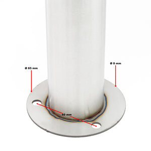 Cassetta postale condominiale autoportante, 8 posti, acciaio inox, 945 x 270 x 1500 mm, 2 moduli