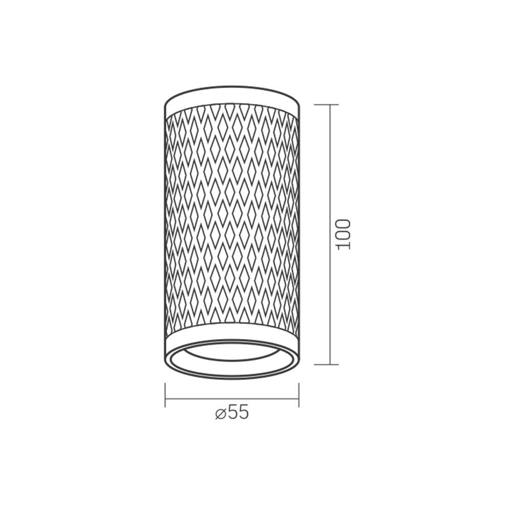 Faretto a soffitto tubolare bianco GU10 Videx Talen