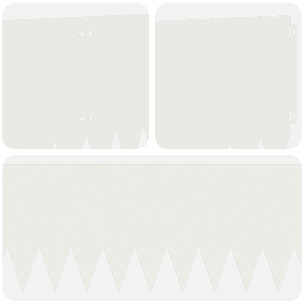 Bordura per Prato 20 pcs 103 x 30 cm Acciaio Bianco 8008409
