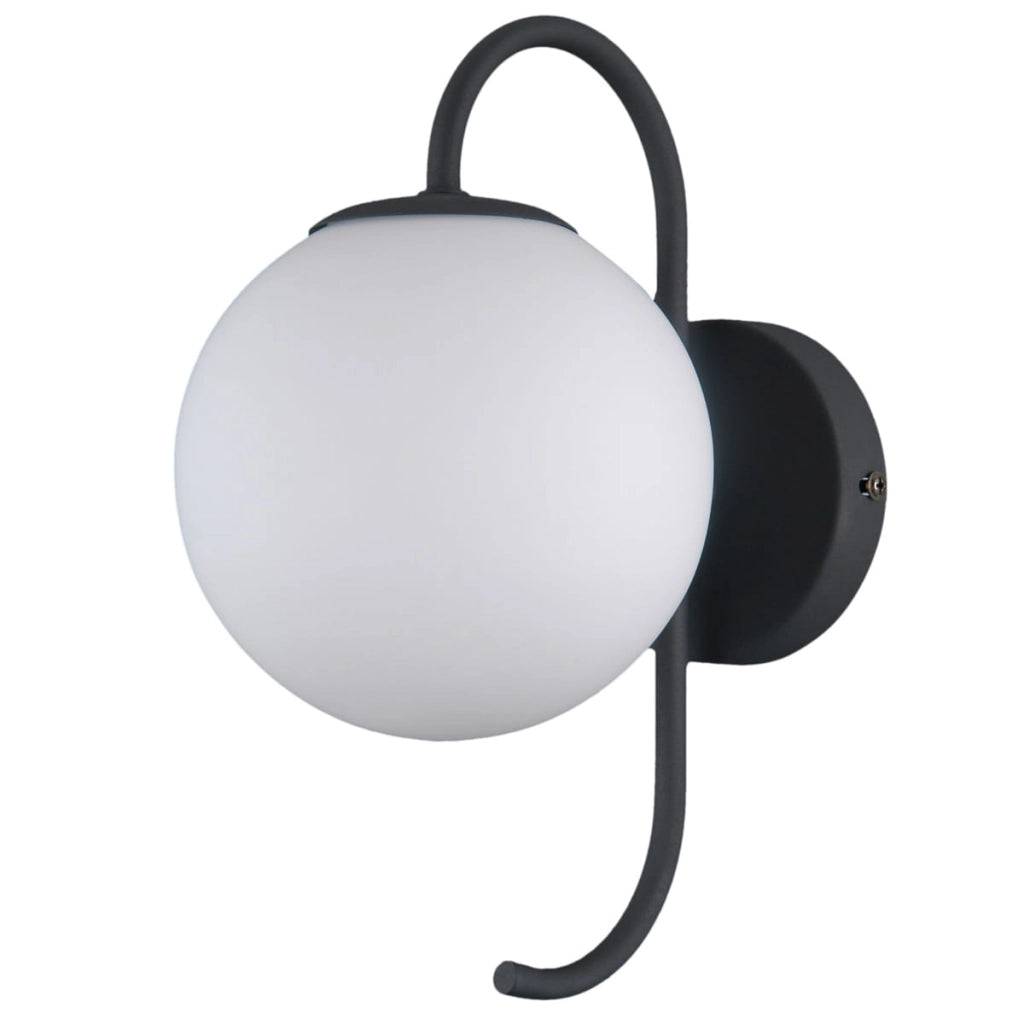 Applique Italux Gela LED industriale nera/bianca G9 5W
