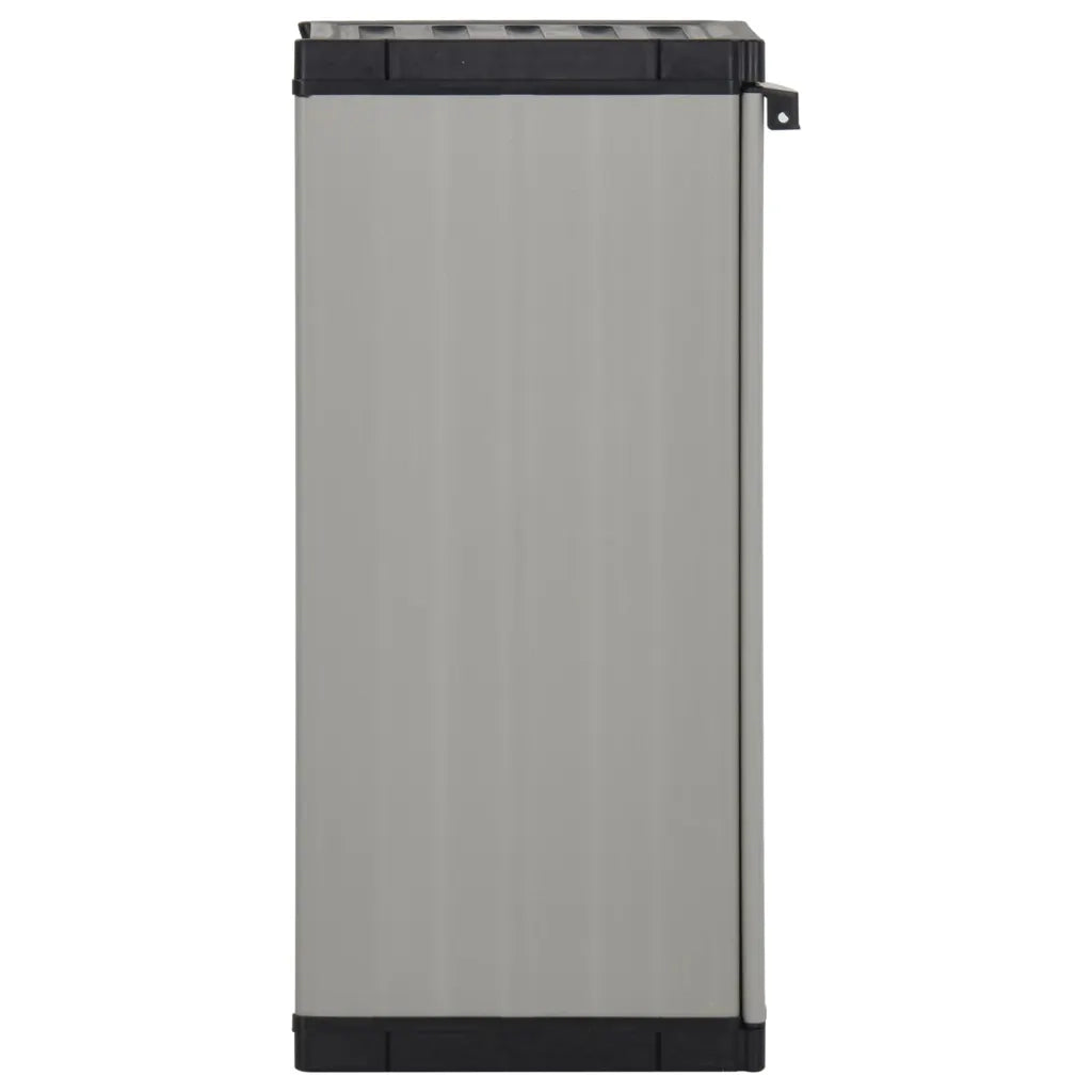 Armadietto da Giardino con 1 Ripiano Grigio e Nero 35x40x85 cm 340982