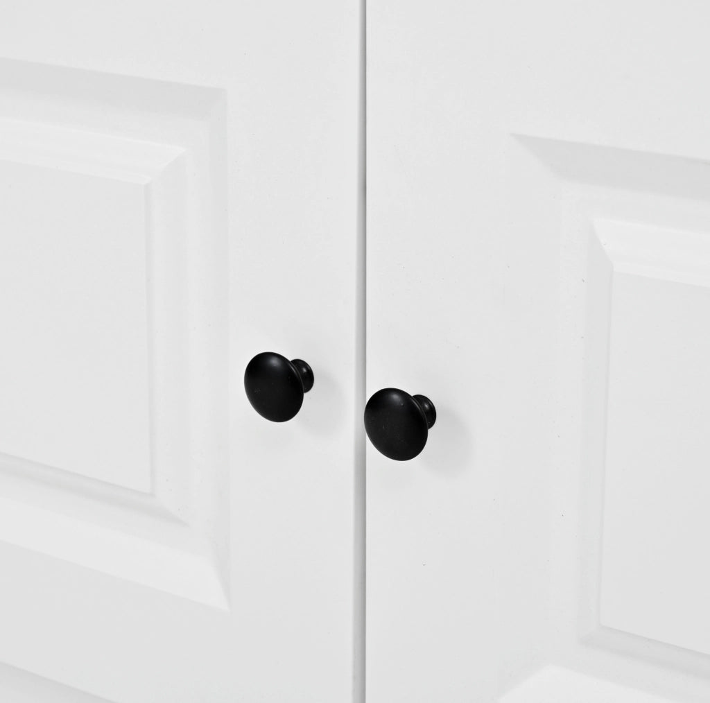 Mobile da ingresso 100x40x180 cm con specchio, 5 ganci e 2 armadietti in MDF bianco