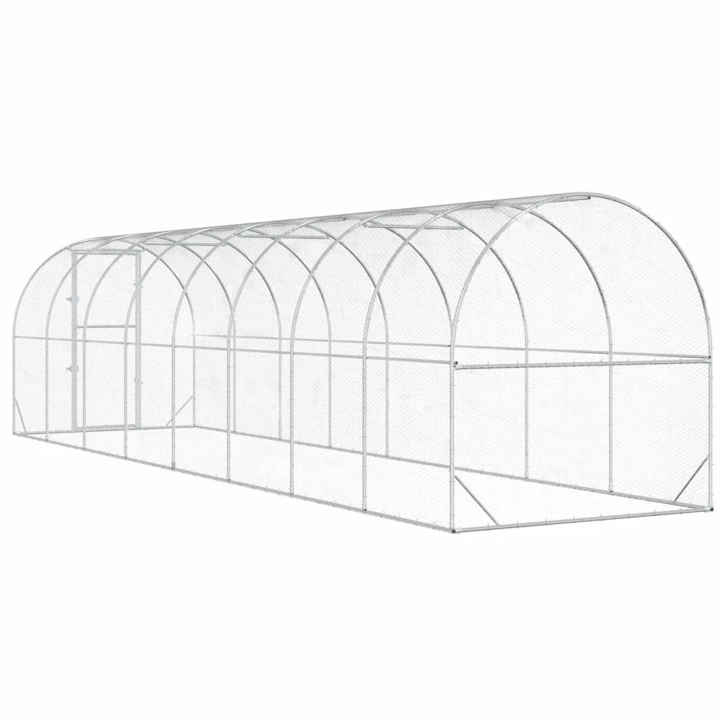 Pollaio Argento 800 x 200 x 200 cm Acciaio zincato 3434678