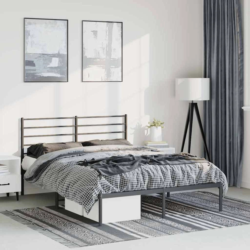 Giroletto con Testiera in Metallo Nero 135x190 cmcod mxl 128623
