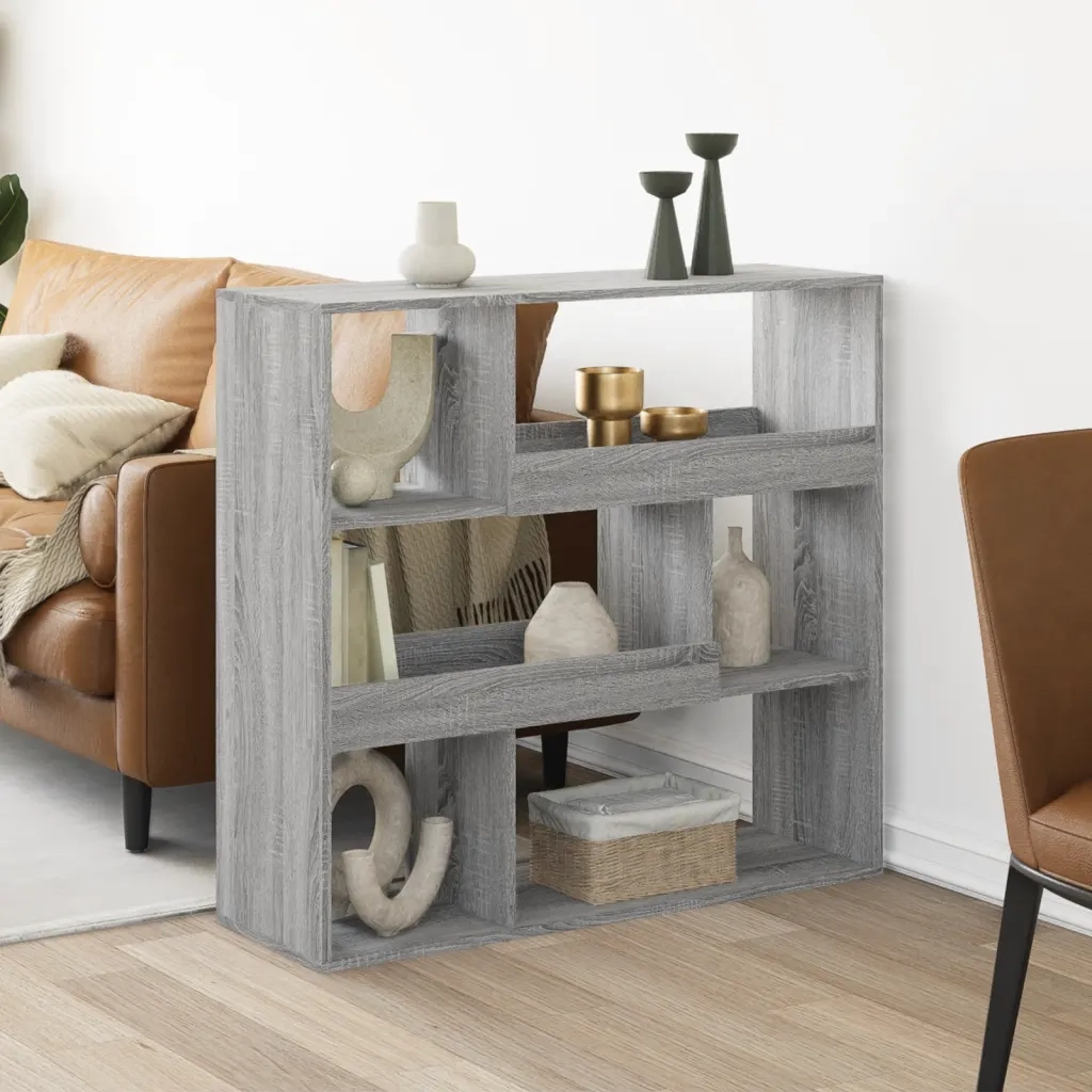 Libreria-Scaffale per Libri-Mobile di Stoccaggio Grigio Sonoma 100x33x94,5 cm in Truciolato