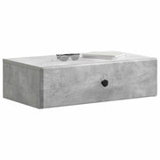 Tavolino da Parete Laterale | Tavolo laterale | Tavolino Grigio Cemento 59 x 34,5 x 17 cm