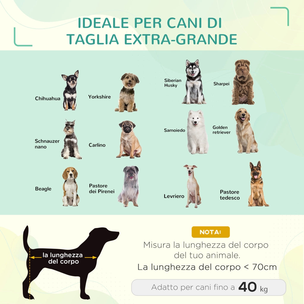Cuccia per Cani Interno Esterno Tessuto Traspirante ¨C zephmum ¨C Nero 130x90x20cm