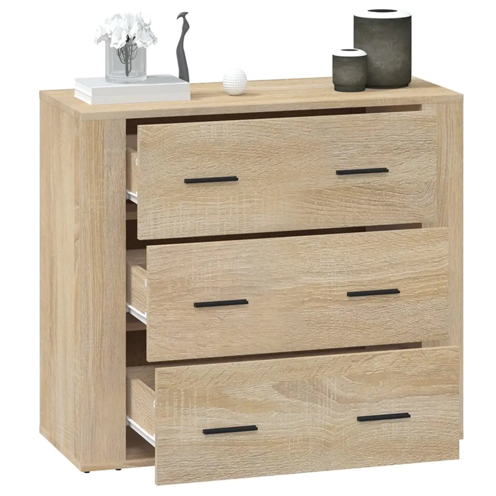 Credenza Rovere Sonoma 80x33x70 cm in Legno Multistrato 816579