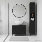 Set di Armadi da Bagno da 2 Pezzi HAARLEM Nero 3417532