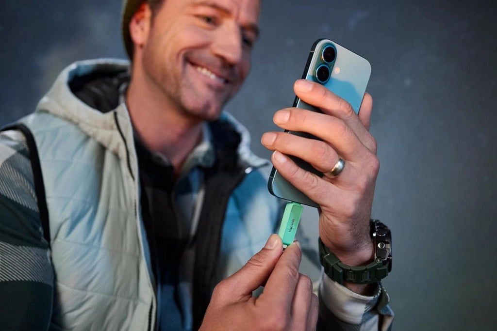 Unità per telefono con USB Type-C 1 TB (per smartphone, tablet e computer, velocità fino a 150 MB/s, backup automatic, recupero dati) - Seafoam Green