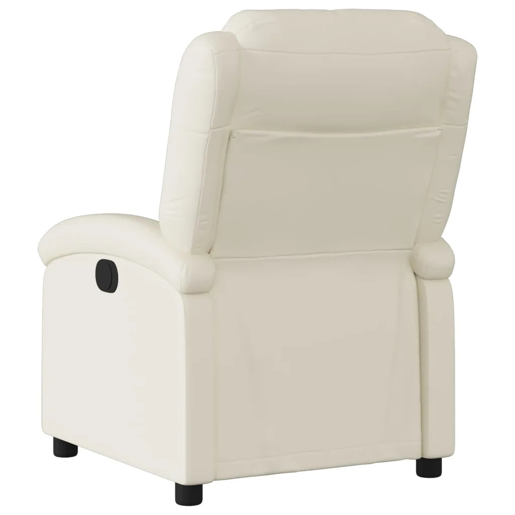 Poltrona reclinabile in Similpelle Crema 3205445
