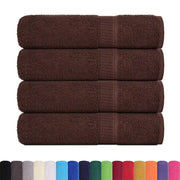 Asciugamani da doccia FROGN 4 pz Marrone 70x140 cm 360 g/m² 136762
