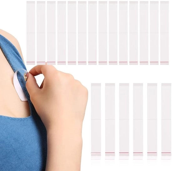 Nastro Adesivo Bicoloro 180 Pezzi - Dispenser per Nastro - Idrorepellente - Adatto per Tessuti - Translucido - Facile da Utilizzare - Nastro per Abbigliamento