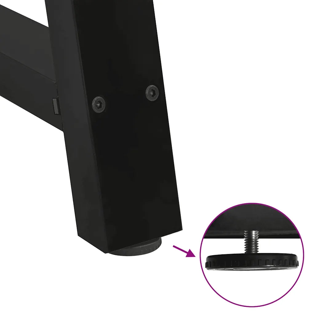 Gambe per Tavolino da Caff¨¨ a Forma di A 2 pz-Set di 2 Gamba per Tavolo Nere 38x(42-43) cm Acciaio