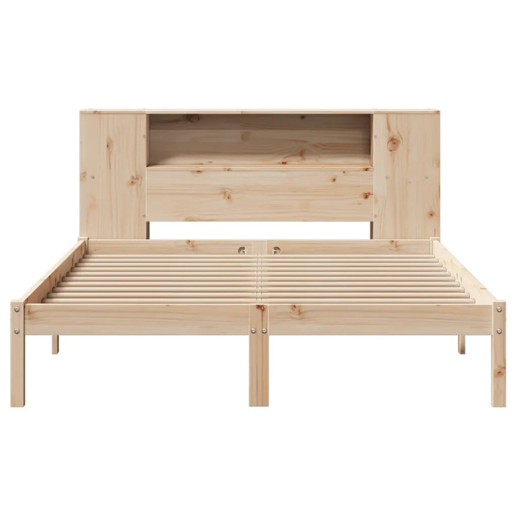Letto Libreria senza Materasso 140x190 cm in Legno di Pino 3321536