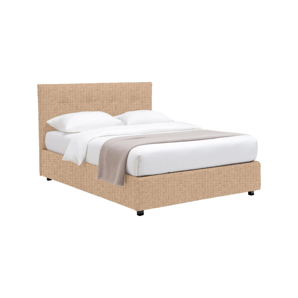 Chichester, Letto Singolo Sfoderabile Made in Italy, Beige