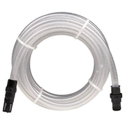 Tubo Aspirazione con Connettori in PVC Trasparente 1" 10 m PVC