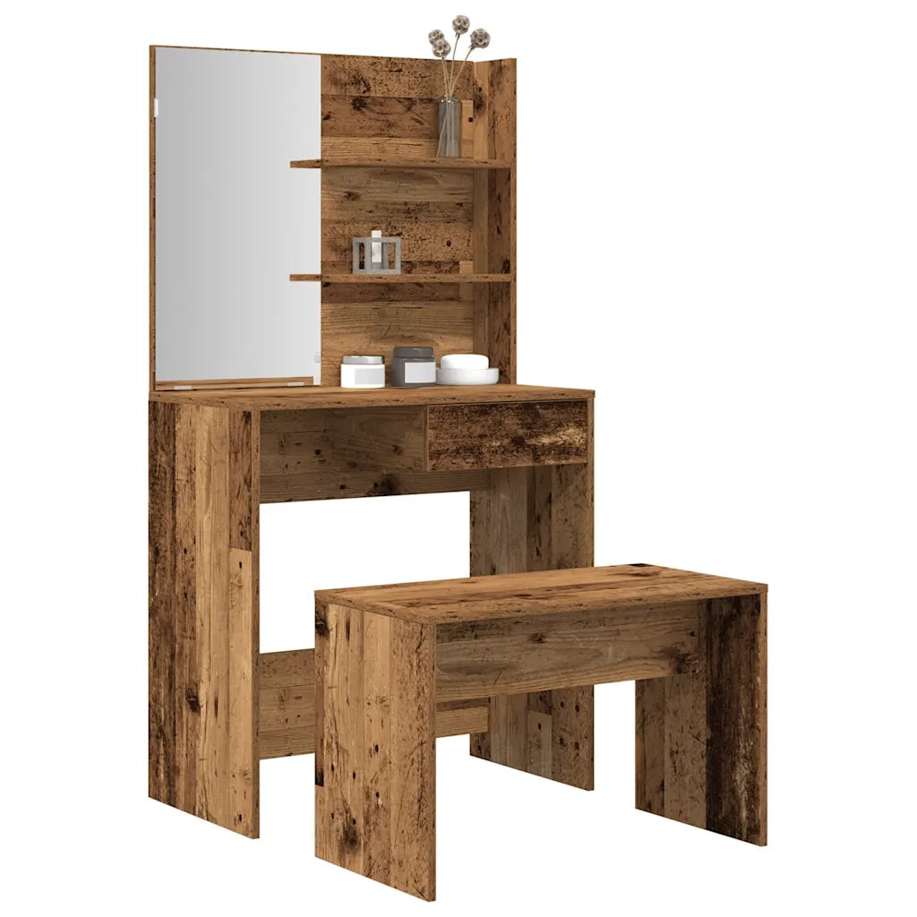 Set Tavolo da Toeletta Legno Antico in Legno Multistrato 3329189