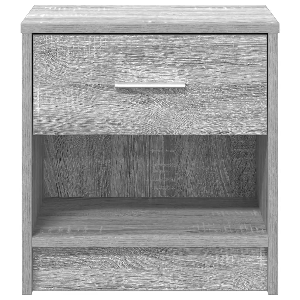 Comodini 2 pz con Cassetto Grigio Sonoma 39x28x41 cm 858760