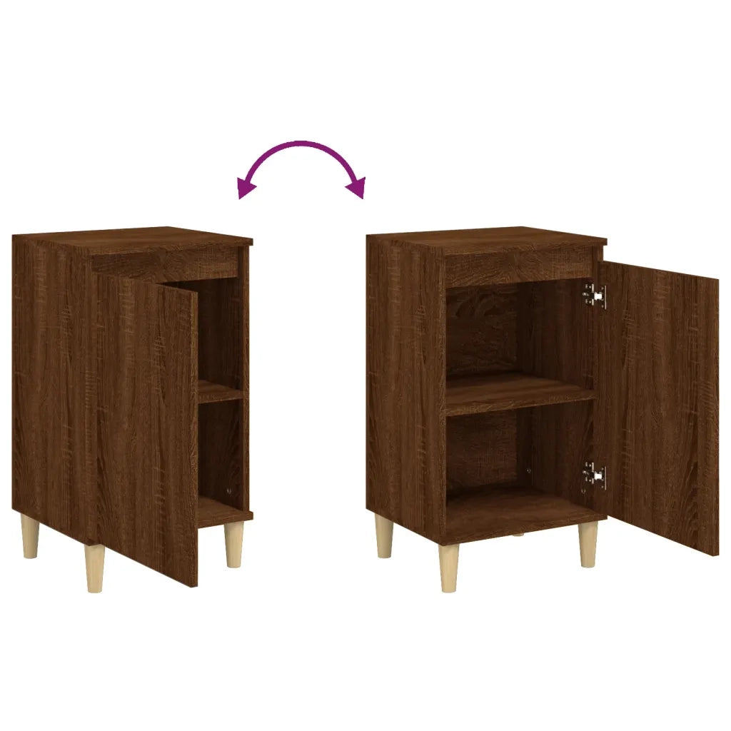 Comodino | Armadio da Notte | Mobiletto da notte Rovere Marrone 40x35x70 cm in Legno Multistrato